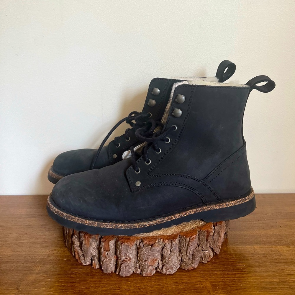 Size 39 Birkenstock Shearling Bryson Suede Leather Boots